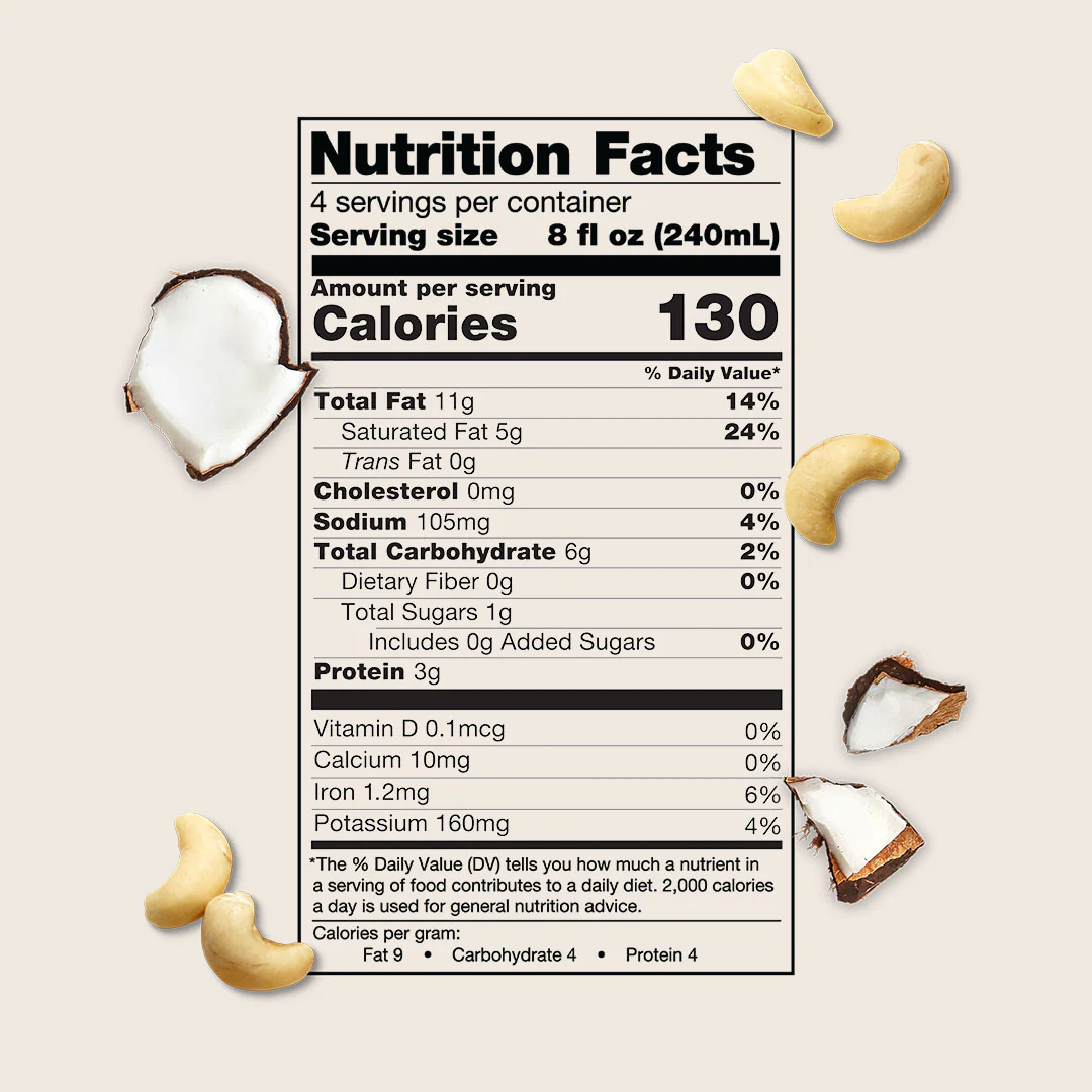 Unsweetened Coconut Cashew Milk - Image 3